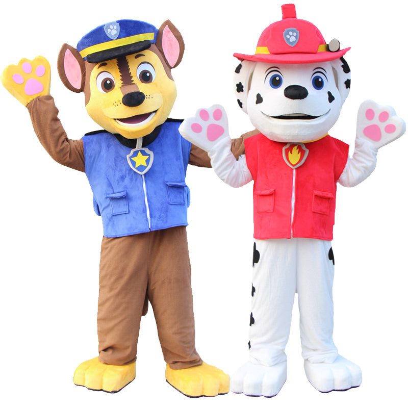 CHASE ROCKY SKYE AND MARSHALL PAW PATROL mascot costume hire